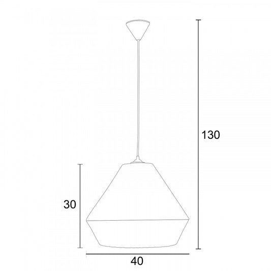 Φωτιστικό Μονόφωτο Ύφασμα Μαύρο Ε27 Φ40