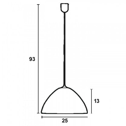 Φωτιστικό Μονόφωτο Γυαλί Λευκό Ε27 Φ25