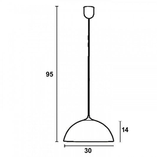 Φωτιστικό Μονόφωτο Γυαλί Καφέ/Χρυσό Ε27 Φ30