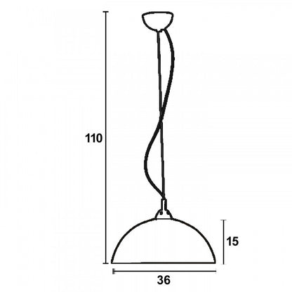 Φωτιστικό Μονόφωτο Γυαλί Καφέ/Χρυσό Ε27 Φ36