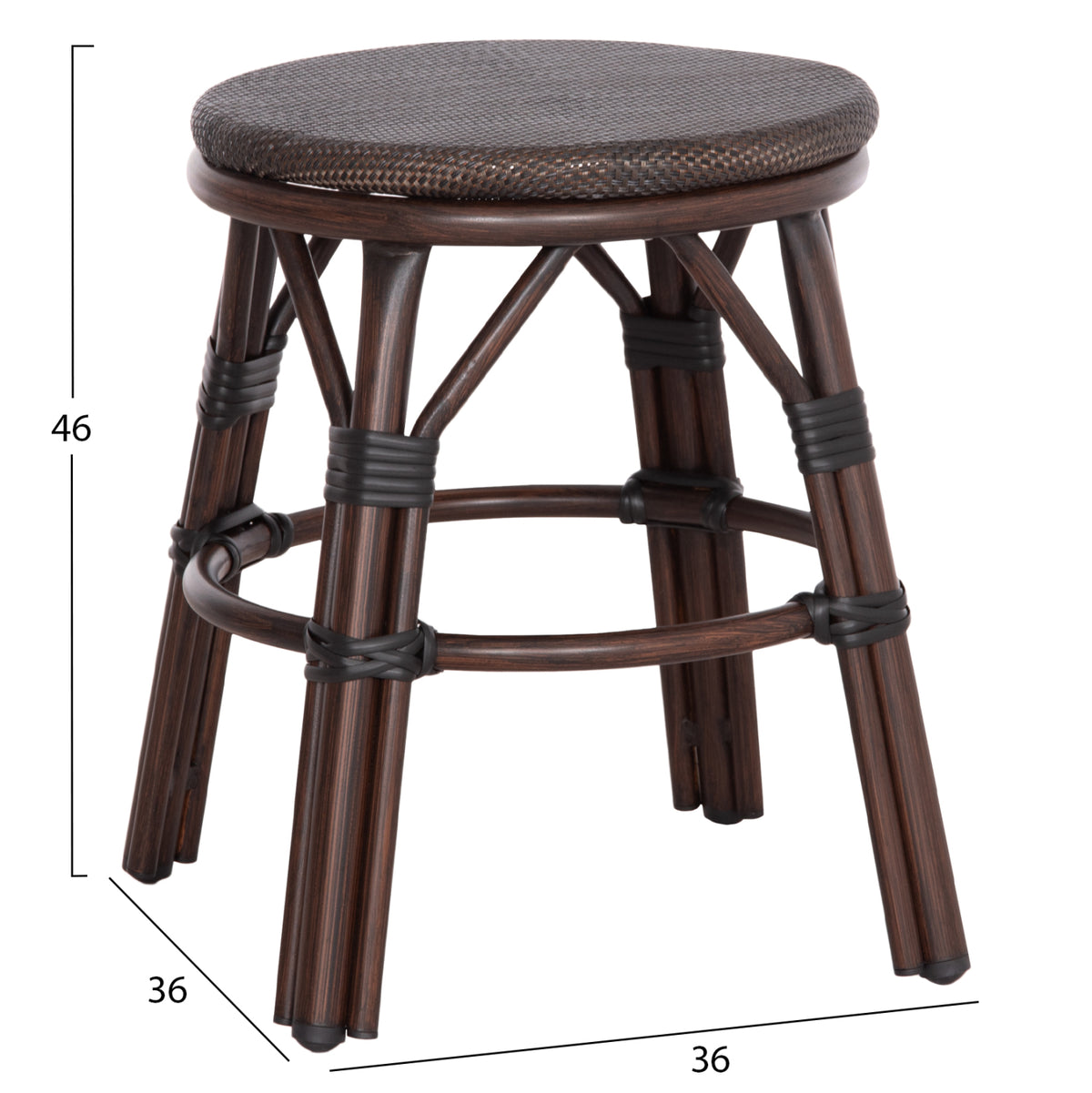 ΣΚΑΜΠΟ ΑΛΟΥΜΙΝΙΟΥ CHINO BAMBOO LOOK ΚΑΦΕ TEXTILENE ΚΑΦΕ Φ36x46