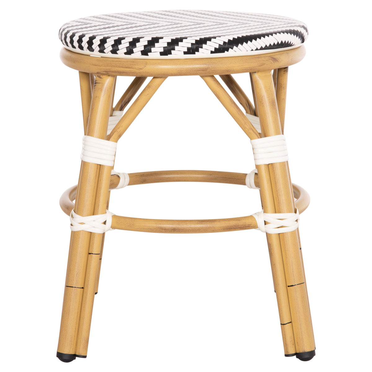 ΣΚΑΜΠΟ ΑΛΟΥΜΙΝΙΟΥ CHINO BAMBOO LOOK TEXTILENE ΛΕΥΚΟ ΜΑΥΡΟ Φ36x46