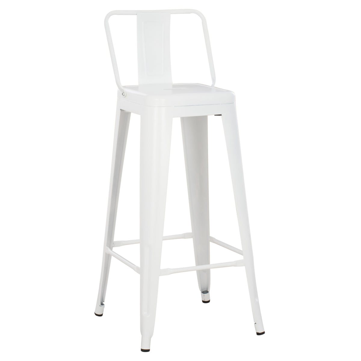 ΣΚΑΜΠΟ BAR ME ΠΛΑΤΗ ΜΕΤΑΛΛΙΚΟ MELITA PRO ΛΕΥΚΟ ΜΑΤ 42x42x100