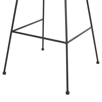 ΣΚΑΜΠΟ ΜΠΑΡ ALLEGRA ΜΕΤΑΛΛΟ & ΜΑΞΙΛΑΡΙ ΜΑΥΡΟ WICKER ΜΠΕΖ 56x59x116,5