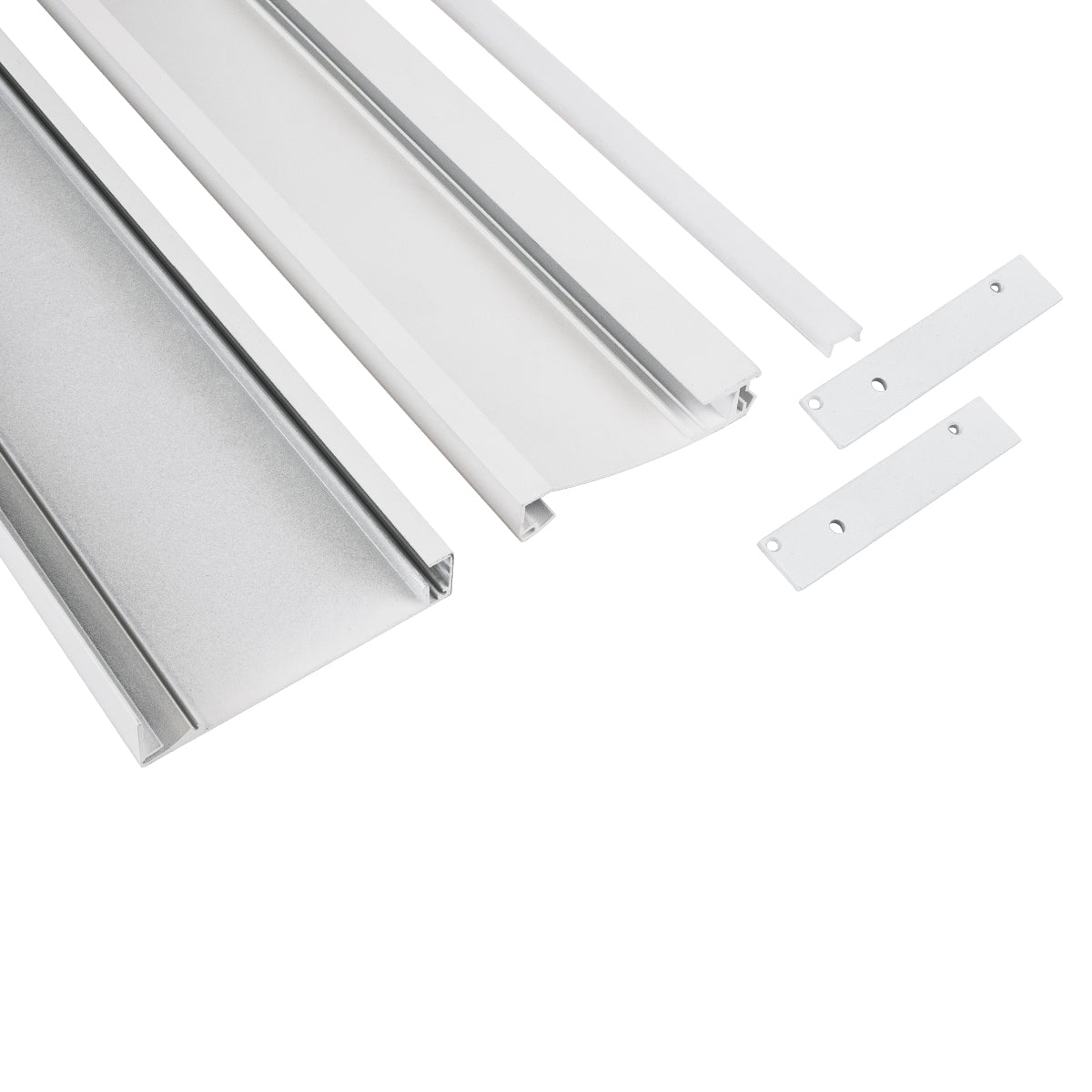 SKIRTINGBOARD-PROFILE 70851-3M Προφίλ Αλουμινίου - Βάση & Ψύκτρα Ταινίας LED με Λευκό Γαλακτερό Κάλυμμα - Επιφανειακή Χρήση για Περβάζι - Πατητό Κάλυμμα - Λευκό - 3 Μέτρα - Μ300 x Π1.6 x Υ8cm
