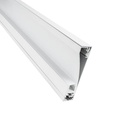 SKIRTINGBOARD-PROFILE 70851-3M Προφίλ Αλουμινίου - Βάση & Ψύκτρα Ταινίας LED με Λευκό Γαλακτερό Κάλυμμα - Επιφανειακή Χρήση για Περβάζι - Πατητό Κάλυμμα - Λευκό - 3 Μέτρα - Μ300 x Π1.6 x Υ8cm