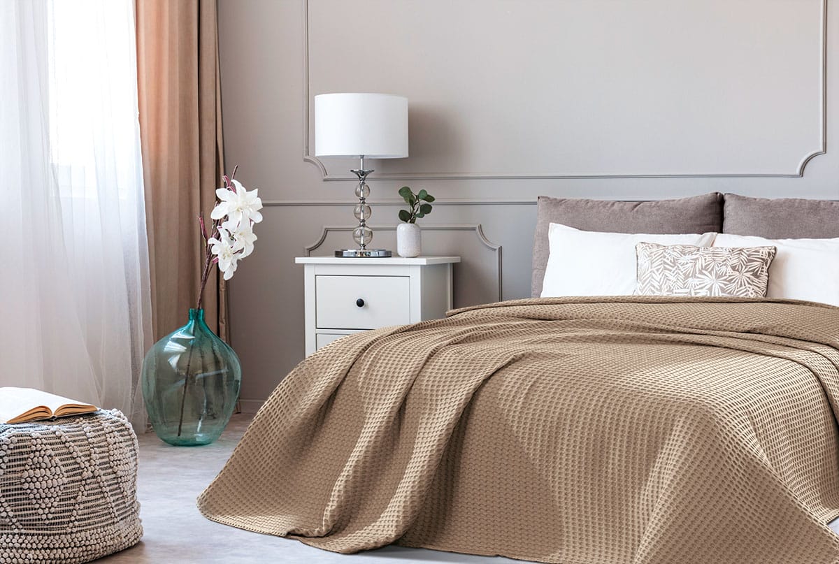 Πικέ Κουβέρτα Μονή Waffle Snap Art Ε1104 170x240εκ Γκρι