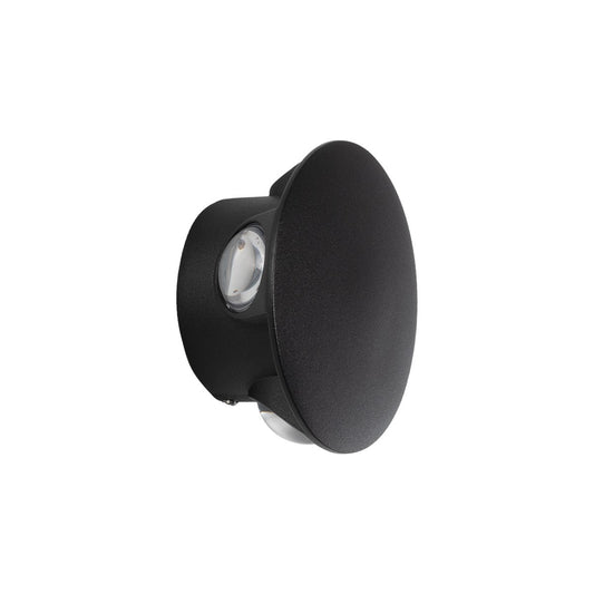SOL 60689 Μοντέρνο Φωτιστικό Τοίχου - Απλίκα LED 8W 1000lm 30° AC 220-240V Αδιάβροχο IP65 Θερμό Λευκό 2700K - CREE XPE Chip & TÜV SÜD Driver - Μαύρο Ματ - Μ10 x Π5 x Υ10