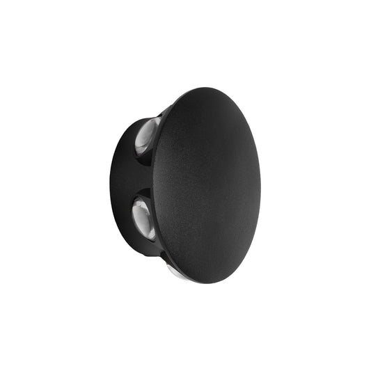 SOL 60690 Μοντέρνο Φωτιστικό Τοίχου - Απλίκα LED 12W 1500lm 30° AC 220-240V Αδιάβροχο IP65 Θερμό Λευκό 2700K - CREE XPE Chip & TÜV SÜD Driver - Μαύρο Ματ - Μ12 x Π5.5 x Υ12