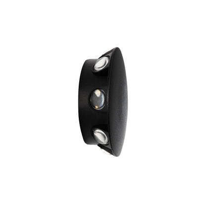 SOL 60796 Μοντέρνο Φωτιστικό Τοίχου - Απλίκα LED 16W 2000lm 30° AC 220-240V Αδιάβροχο IP65 Θερμό Λευκό 2700K - CREE XPE Chip & TÜV SÜD Driver - Μαύρο Ματ - Μ16 x Π5.5 x Υ16