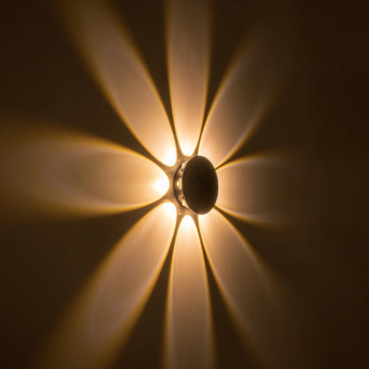 SOL 60796 Μοντέρνο Φωτιστικό Τοίχου - Απλίκα LED 16W 2000lm 30° AC 220-240V Αδιάβροχο IP65 Θερμό Λευκό 2700K - CREE XPE Chip & TÜV SÜD Driver - Μαύρο Ματ - Μ16 x Π5.5 x Υ16