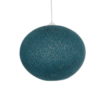 SOLEI 205-0010 Boho Κρεμαστό Φωτιστικό Οροφής με Ντουί 1 x E27 AC 220-240V IP20 - Τιρκουάζ - M40 x Π40 x Υ36