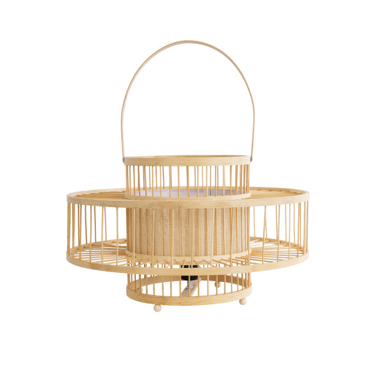 SORENIA 02003 Boho Επιδαπέδιο Φωτιστικό με Ντουί 1 x E27 AC 220-240V IP20 - Μπεζ - Μ48x Π48 x Υ27