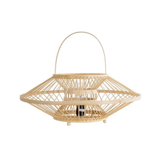SORENIA 02005 Boho Επιδαπέδιο Φωτιστικό με Ντουί 1 x E27 AC 220-240V IP20 - Μπεζ - Μ50 x Π50 x Υ18
