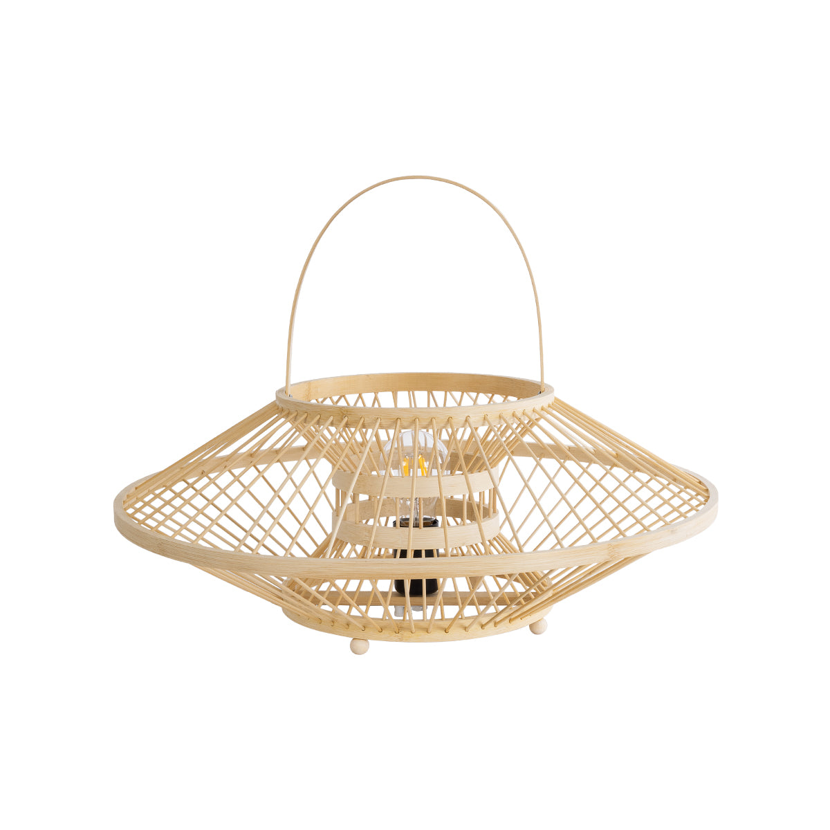 SORENIA 02005 Boho Επιδαπέδιο Φωτιστικό με Ντουί 1 x E27 AC 220-240V IP20 - Μπεζ - Μ50 x Π50 x Υ18