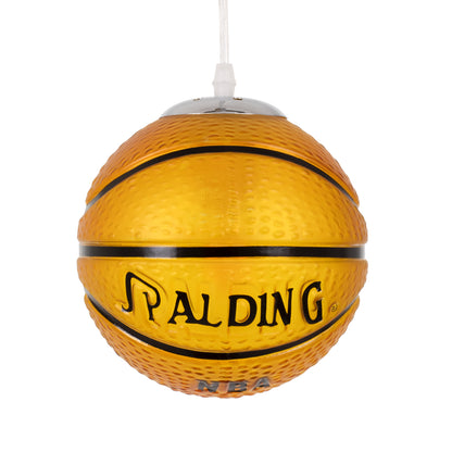 SPALDING NBA 00645 Παιδικό Κρεμαστό Φωτιστικό Οροφής με Ντουί 1 x E27 AC 220-240V IP20 - Πορτοκαλί & Μαύρο - Μ18 x Π18 x Υ18