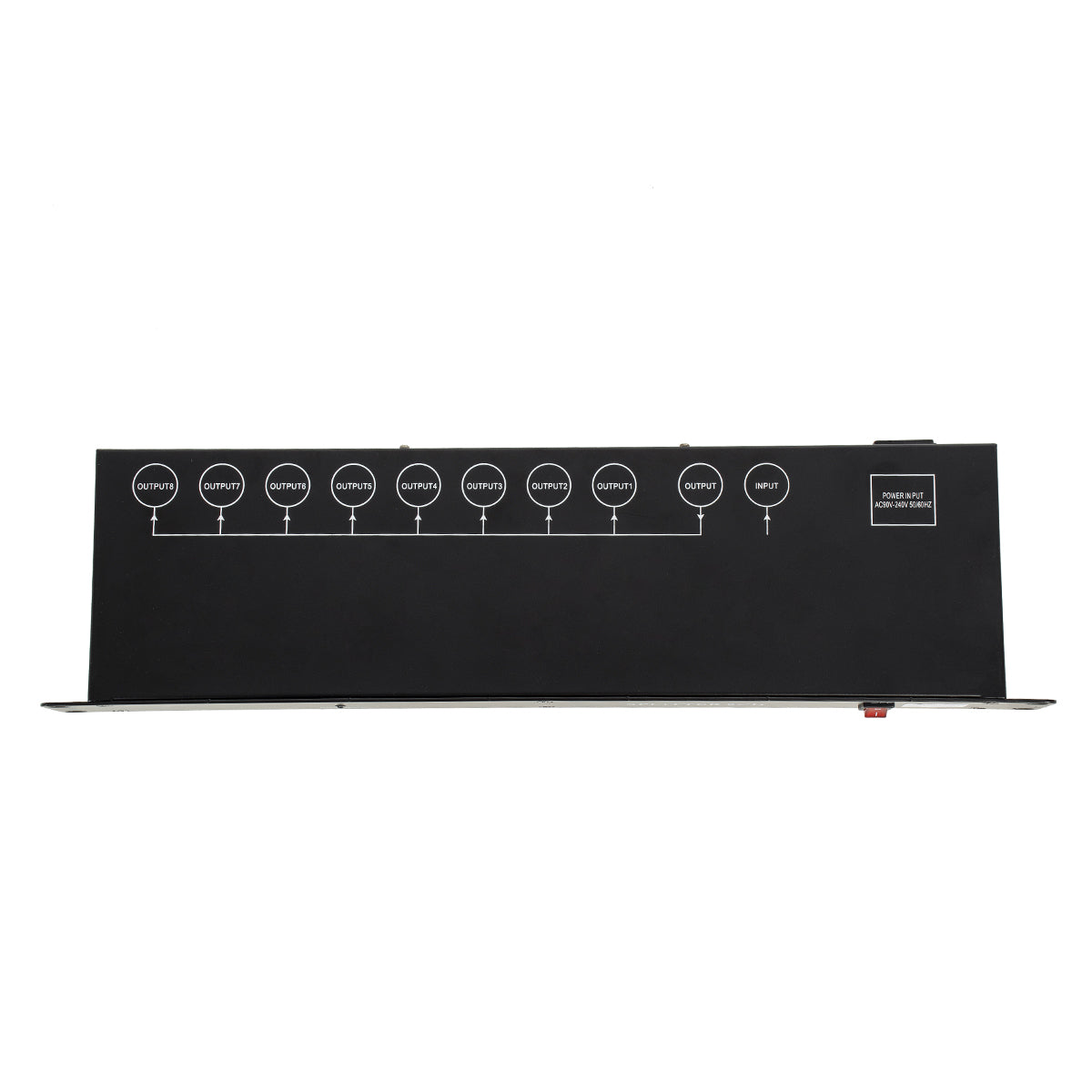 SPLITTER 51178 Διακλαδωτής & Ενισχυτής Σήματος DMX 8 Καναλιών - Rack Mount - AC 220-240V IP20 - Μ48 x Π17 x Υ4.5cm