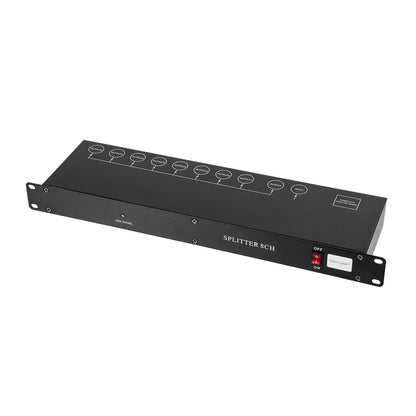 SPLITTER 51178 Διακλαδωτής & Ενισχυτής Σήματος DMX 8 Καναλιών - Rack Mount - AC 220-240V IP20 - Μ48 x Π17 x Υ4.5cm