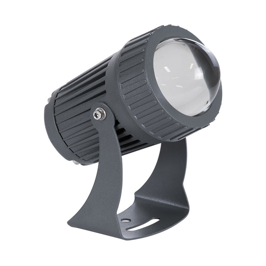 SPOT-FENIA 90136 Αρχιτεκτονικό Σποτ Φωτισμου LED 10W 850lm 5° DC 24V Αδιάβροχο IP65 Μπλε Dimmable - Γκρι Ανθρακί - Μ7 x Π7 x Υ12
