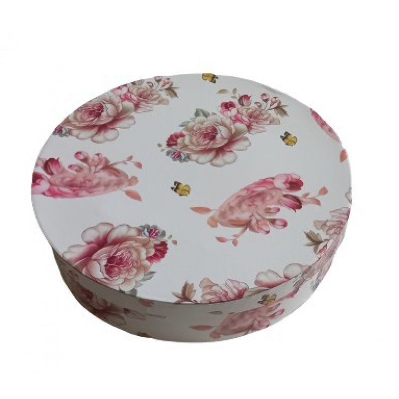 Φλυτζάνια Τσαγιού με Πιατάκια Πορσελάνινα Λευκά/Ροζ (6 Τεμ.)