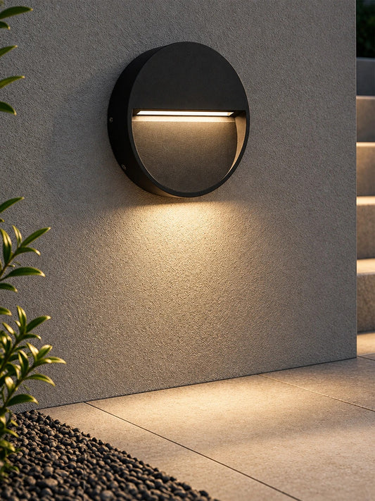 STEPINI GLB-103-0034 Φωτιστικό Σκαλοπατιού / Διαδρόμου LED 3W 270lm 45° AC 220-240V Αδιάβροχο IP65 Θερμό Λευκό 2700K - Sanan SMD Chip - Μαύρο Ματ - Μ12 x Π3 x Υ12