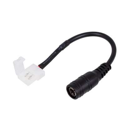 STRIPART 70739 Ενωτικός Ταχυσύνδεσμος με 15cm Καλώδιο Τροφοδοσίας για Μονόχρωμη Ταινία LED 2Pin 8mm σε DC Θηλυκό Σύνδεσμο 2.1mm IP20 - Μ15 x Π1.2 x Υ1.2