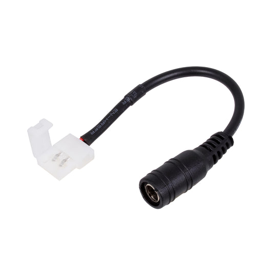 STRIPART 70739 Ενωτικός Ταχυσύνδεσμος με 15cm Καλώδιο Τροφοδοσίας για Μονόχρωμη Ταινία LED 2Pin 8mm σε DC Θηλυκό Σύνδεσμο 2.1mm IP20 - Μ15 x Π1.2 x Υ1.2
