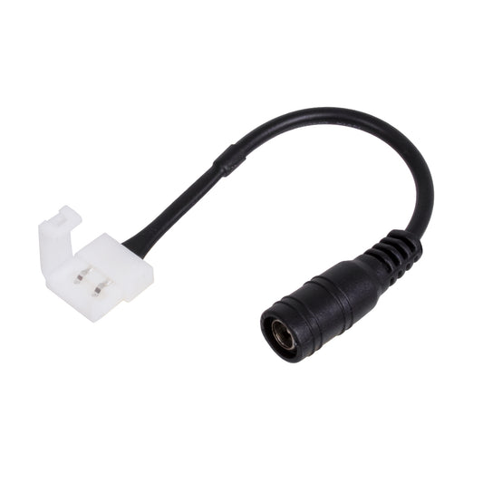 STRIPART 70740 Ενωτικός Ταχυσύνδεσμος με 15cm Καλώδιο Τροφοδοσίας για Μονόχρωμη Ταινία LED 2Pin 10mm σε DC Θηλυκό Σύνδεσμο 2.1mm IP20 - Μ15 x Π1.2 x Υ1.2