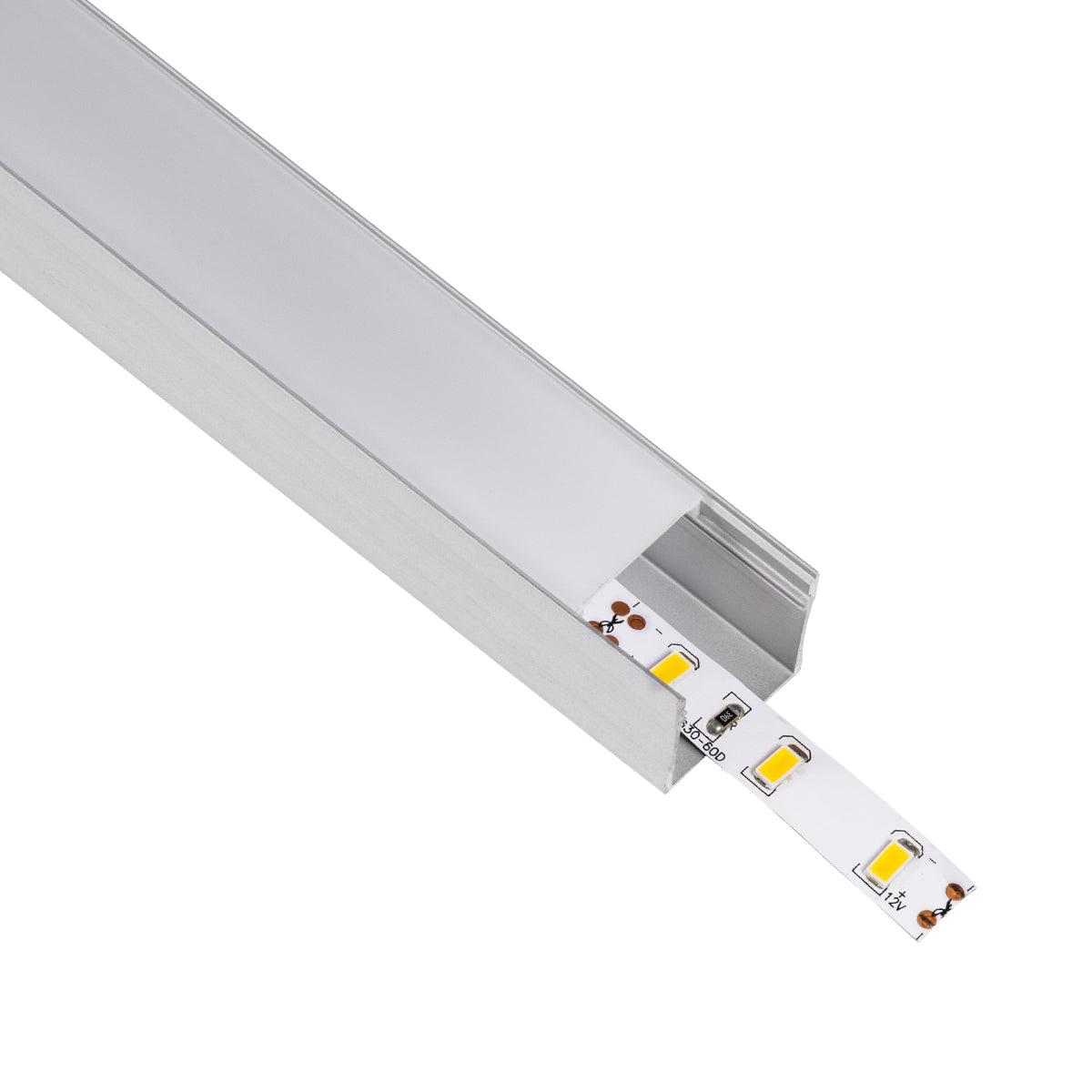 SURFACE-PROFILE 70867-3M Προφίλ Αλουμινίου - Βάση & Ψύκτρα Ταινίας LED με Λευκό Γαλακτερό Κάλυμμα - Επιφανειακή Χρήση - Πατητό Κάλυμμα - Ασημί - 3 Μέτρα - Πακέτο 5 Τεμαχίων - Μ300 x Π2.3 x Υ2cm