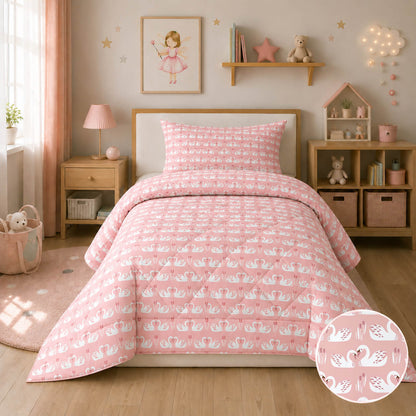 Πάπλωμα Παιδικό 100% Cotton Swan Love