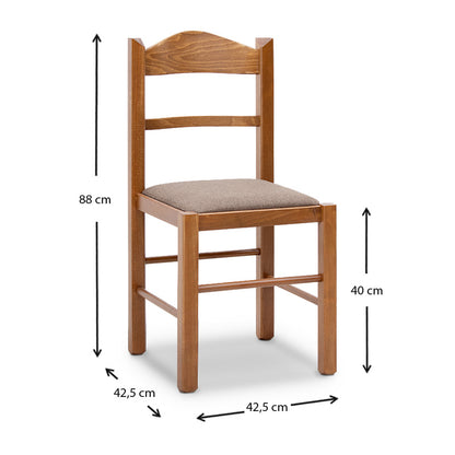 Σετ Τραπεζαρίας Bergen-Virginia 5 Τμχ Μασίφ Ξύλο-MDF με Επεκτεινόμενο Τραπέζι 120/150x68x77