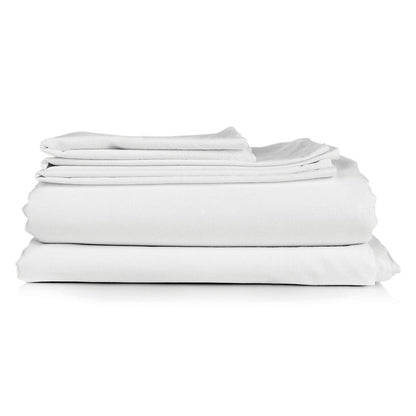 Σεντόνι Ξενοδοχείου Υπέρδιπλο 5-Star 300tc Satin 100% Cotton 250x290εκ Λευκό