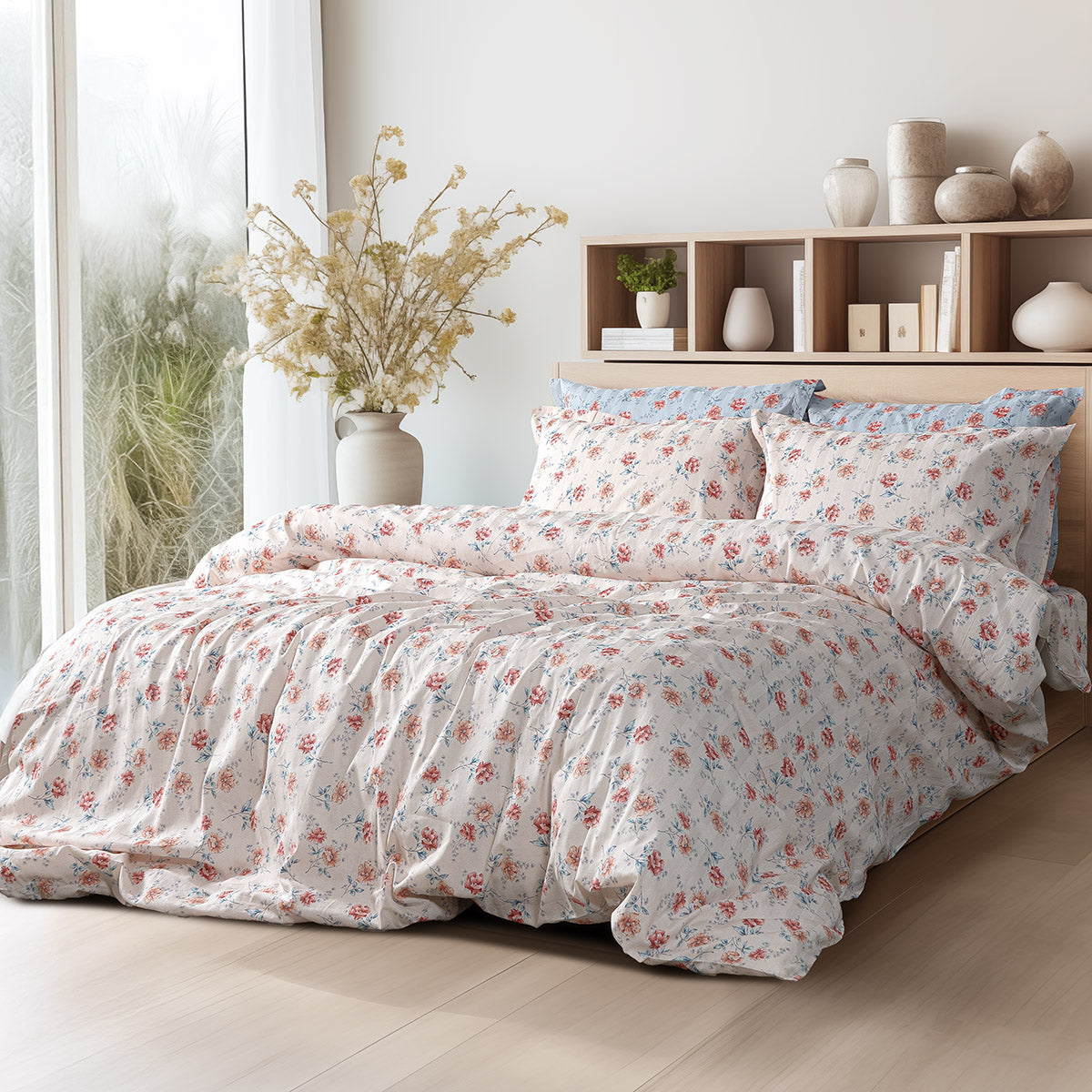 Σετ Πάπλωμα Υπέρδιπλο Art 12218 Chloe 100% Βαμβακοσατέν 300tc 220x240εκ Μπεζ
