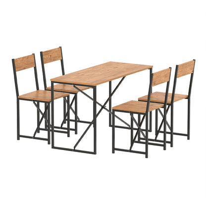 Σετ Τραπεζαρία 5 Τμχ Maysa Χρώμα Pine Oak 120x52,7x71,8