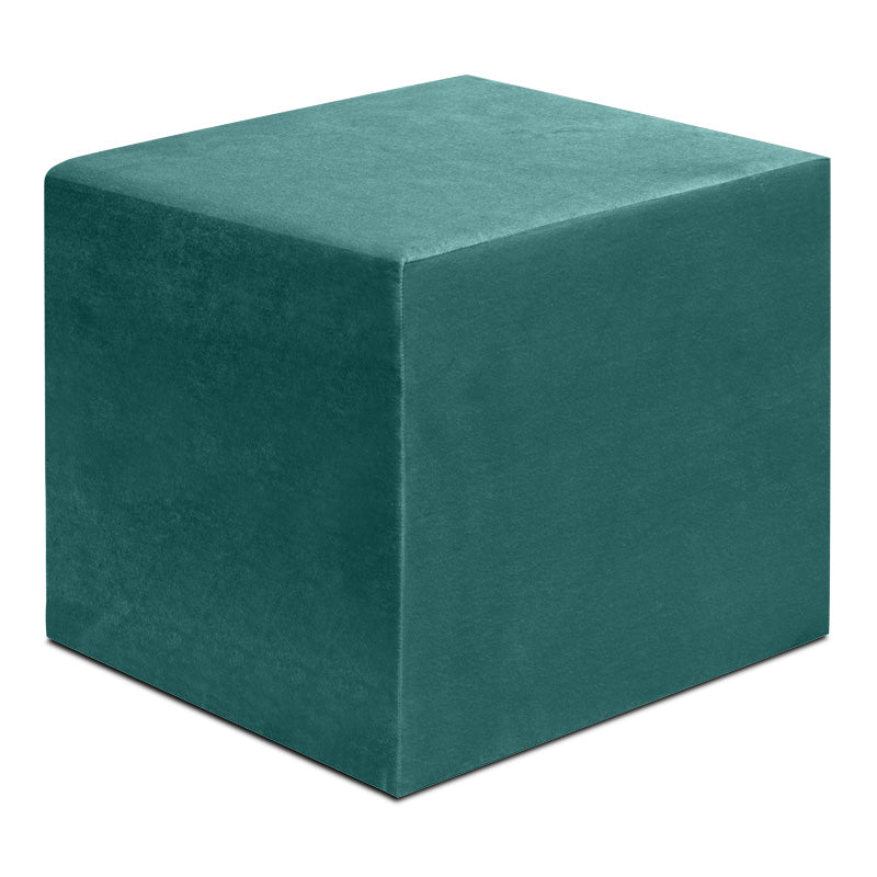Σκαμπώ April Βελούδινο Χρώμα Κυπαρρισί 40x40x40