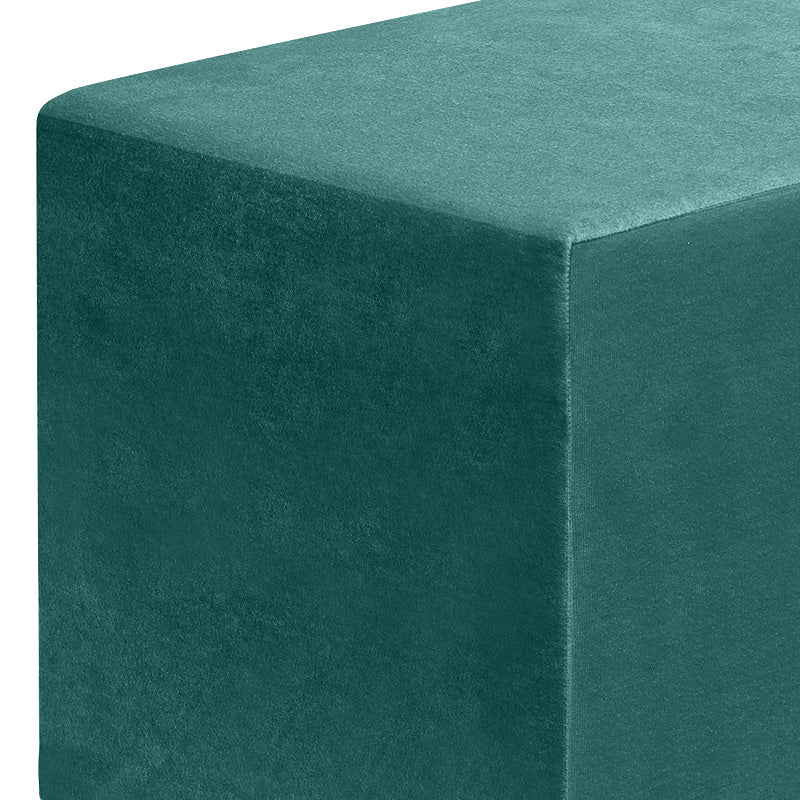 Σκαμπώ April Βελούδινο Χρώμα Κυπαρρισί 40x40x40