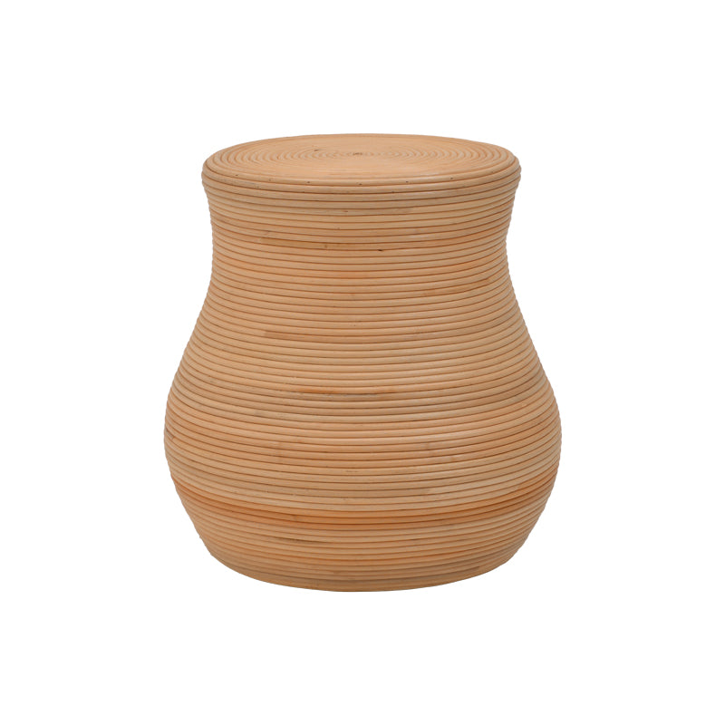 Σκαμπό Bulaten Rattan σε Φυσική Απόχρωση Φ45x45