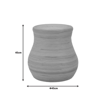 Σκαμπό Bulaten Rattan σε Φυσική Απόχρωση Φ45x45