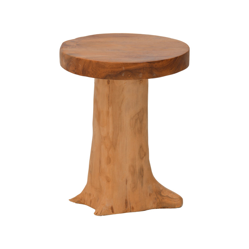 Σκαμπό Feranto Teak Ξύλο σε Φυσική Απόχρωση Φ35x45