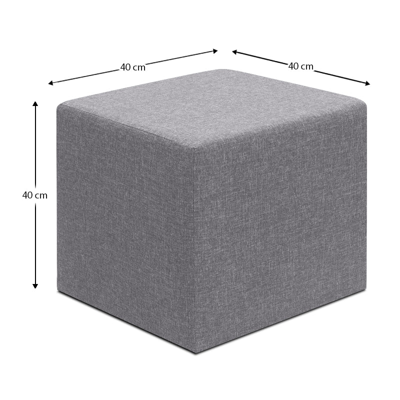 Σκαμπώ Linda Υφασμάτινο Χρώμα Γκρι 40x40x40