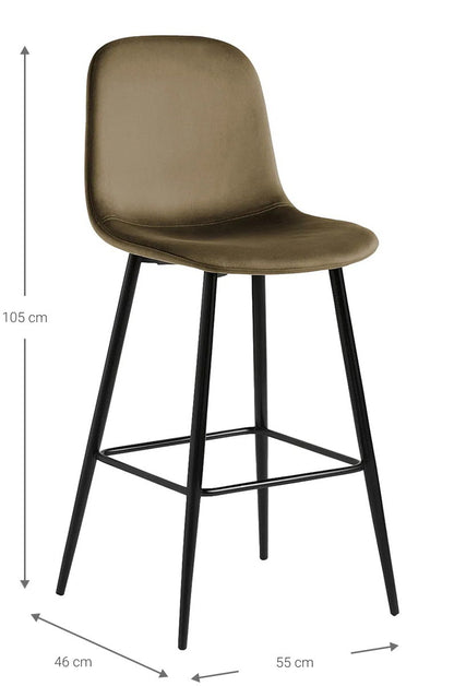 Σκαμπό Μπαρ Farenor Καφέ 55x46x105