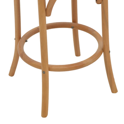 Σκαμπό Μπαρ Thonet Φυσικό Ξύλο Οξιάς-Έδρα Φυσικό Rattan 41x50x105