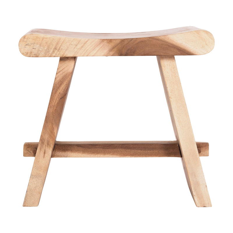 Σκαμπό Saddle Suar Ξύλο σε Φυσική Απόχρωση 50x30x50