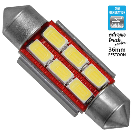 Σωληνωτός LED Extreme Truck Series Can-Bus 3ης Γενιάς 36mm 4.5w 24V Ψυχρό Λευκό 6000K 81342