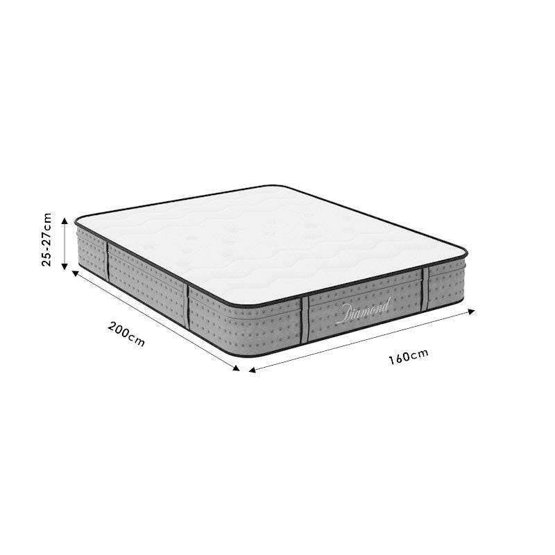 Στρώμα Diamond Pocket Spring+Gel Memory Foam 25-27εκ 160x200εκ