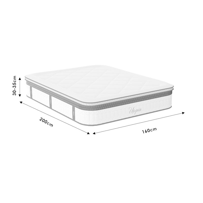 Στρώμα Utopia Pocket Spring με Ανώστρωμα 30-32εκ 160x200εκ