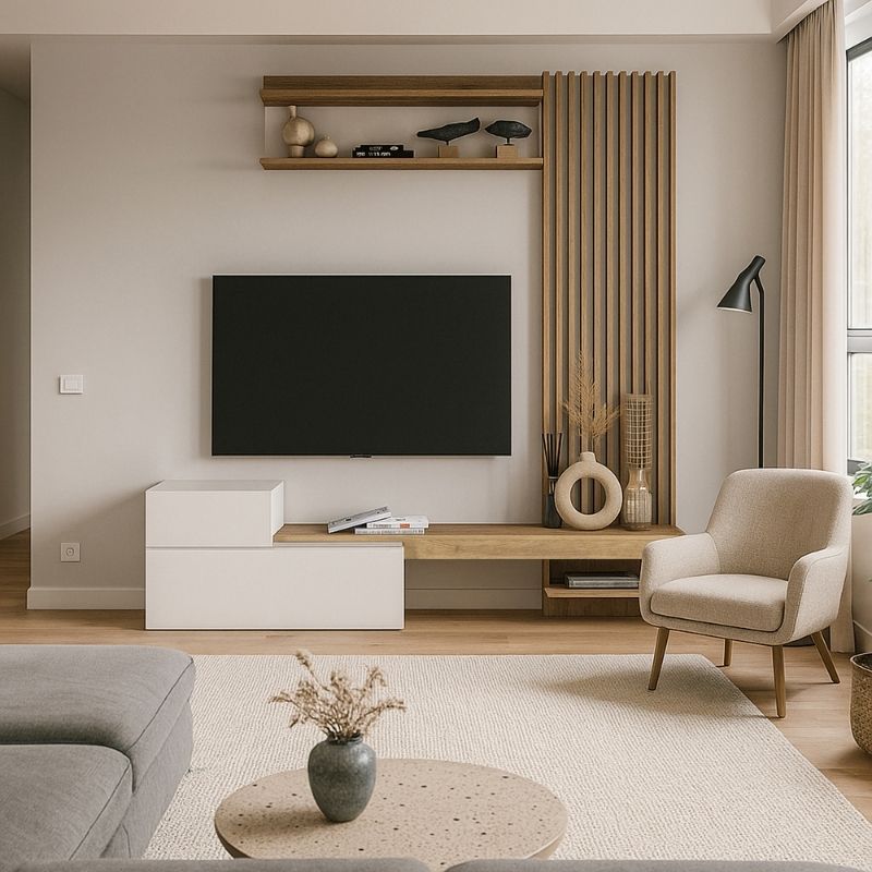 Σύνθεση Τηλεόρασης Dumont Χρώμα Λευκό - Sepet Oak 180x36,8x200
