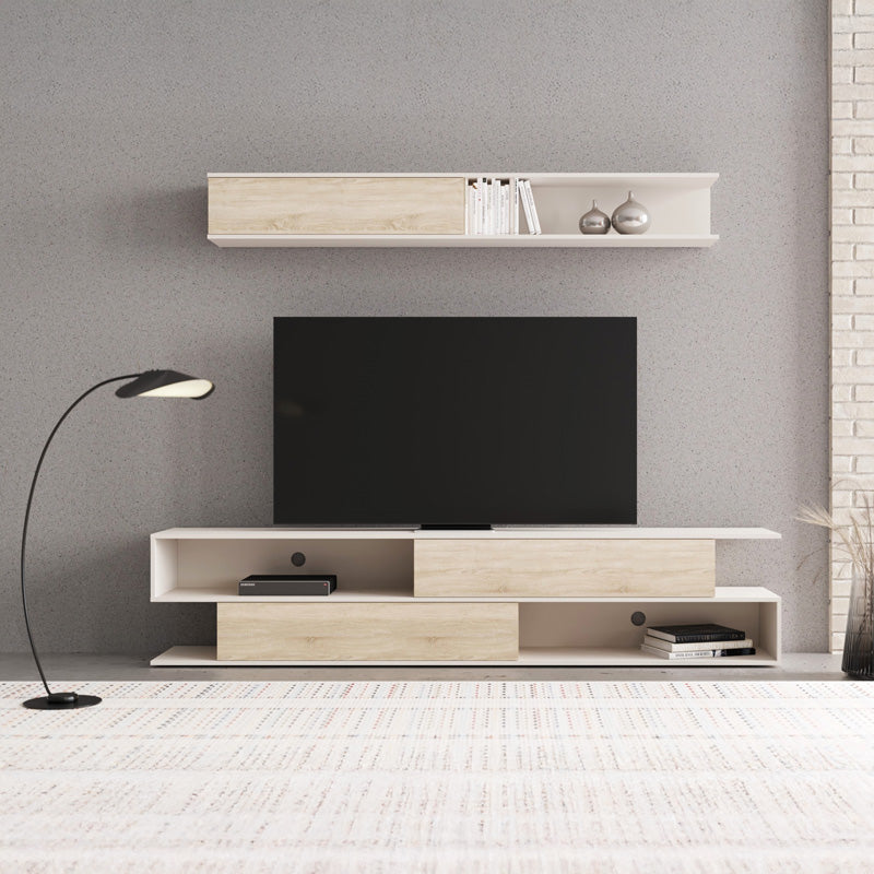 Σύνθετο Σαλονιού Brick σε Oak-Κρεμ Απόχρωση 240x40x50.4