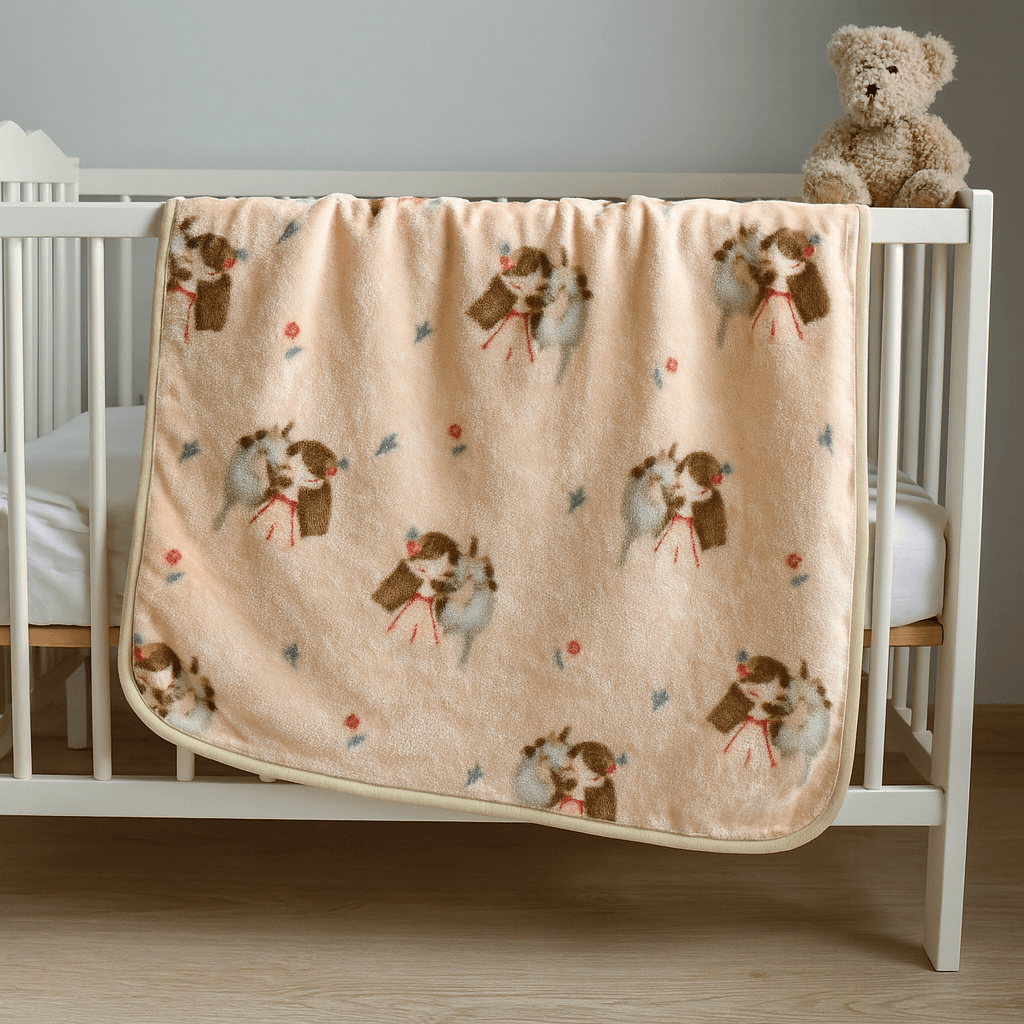 Βρεφική Κουβέρτα Κούνιας Βελουτέ Sweet Girl 110x140εκ