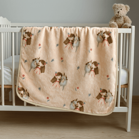 Βρεφική Κουβέρτα Κούνιας Βελουτέ Sweet Girl 110x140εκ